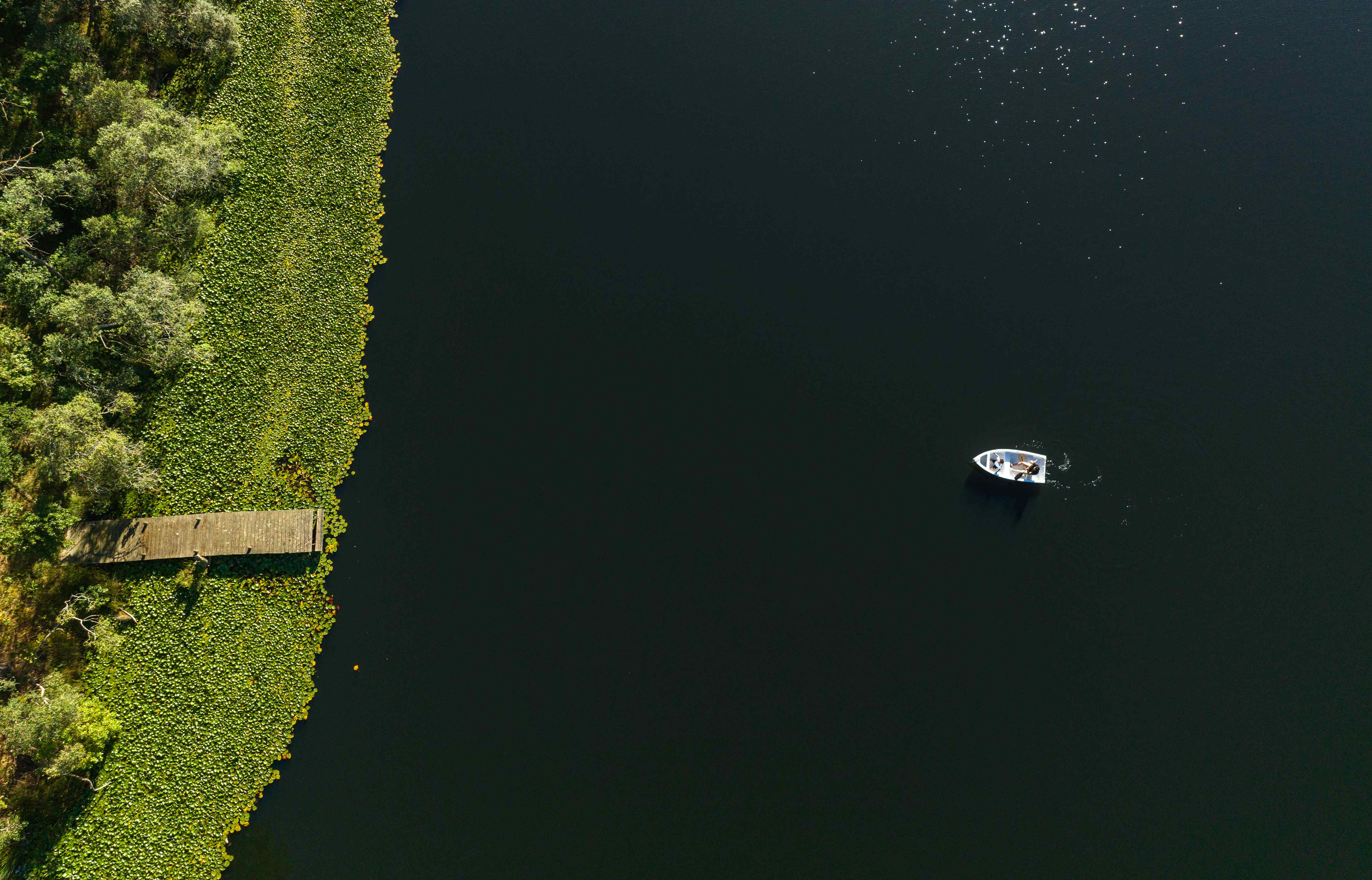 Aerial of lake